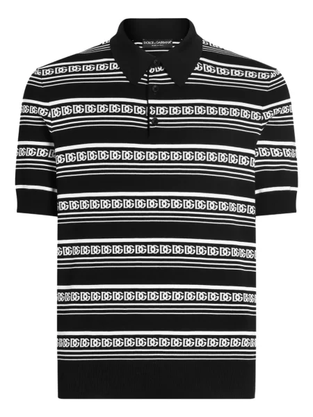 Polo Dolce & Gabbana de mătase negru