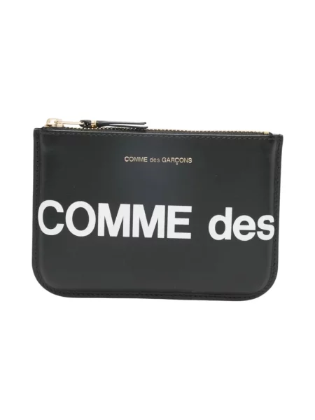 Torba Comme Des Garcons skórzana z logo czarna