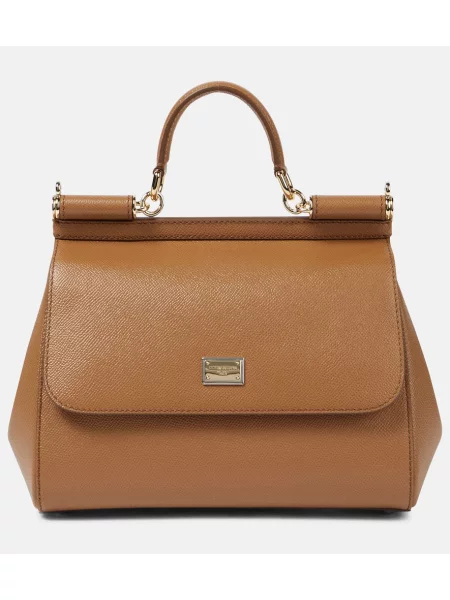 Geanta de piele Dolce&gabbana din piele maro