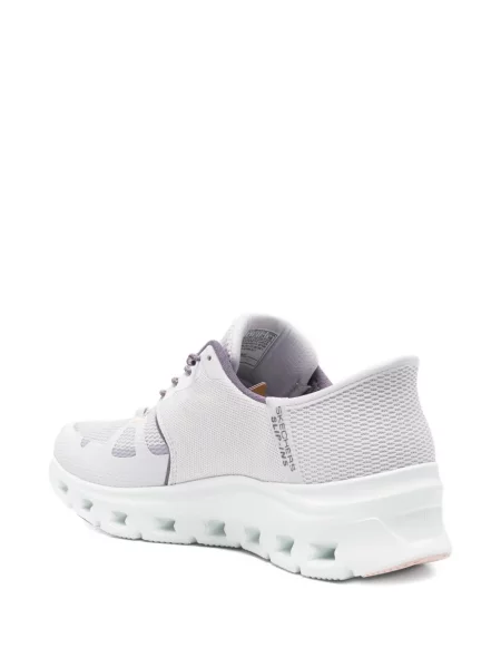Sneakers Skechers με κορδόνια με δαντέλα με αυτόγραφο μωβ