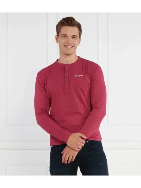 Tricou mânecă lungă Pepe Jeans London bordo