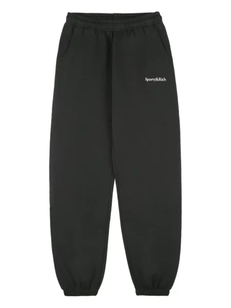 Pantaloni Sporty & Rich alergare cu autograf negru