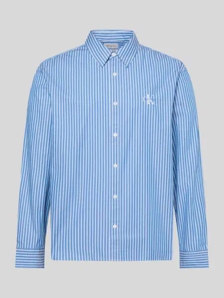 Koszula casualowa o kroju relaxed fit z czystej bawełny z wyhaftowanym logo Calvin Klein Jeans