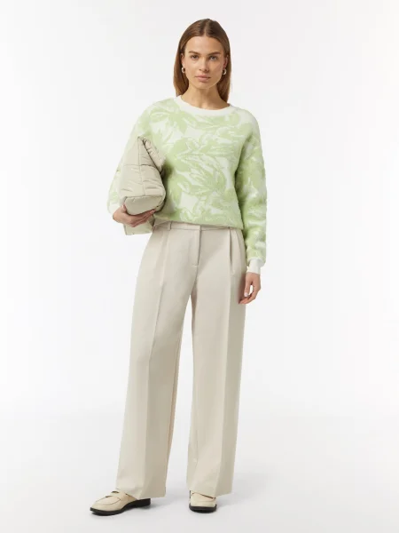 Comma casual identity Pulover pastelno zelena bela