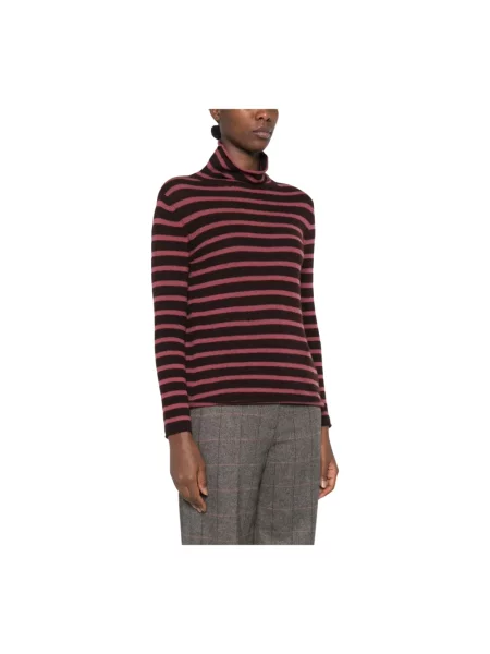 Sweter z golfem Be You w paski z paskiem