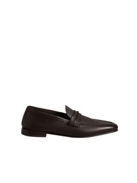 Półbuty Zegna skórzane brązowe