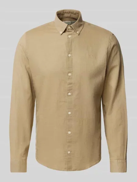 Koszula lniana o kroju regular fit z kołnierzykiem typu button down model ‘Anton’ Casual Friday