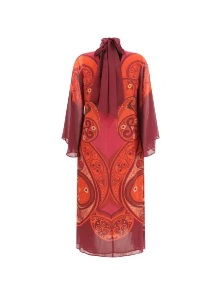 Rochie midi La Doublej de mătase roșu