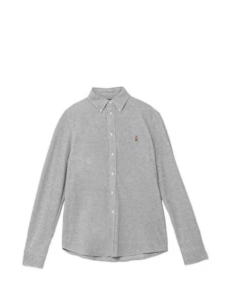 Botine Polo Ralph Lauren din piele cu autograf gri