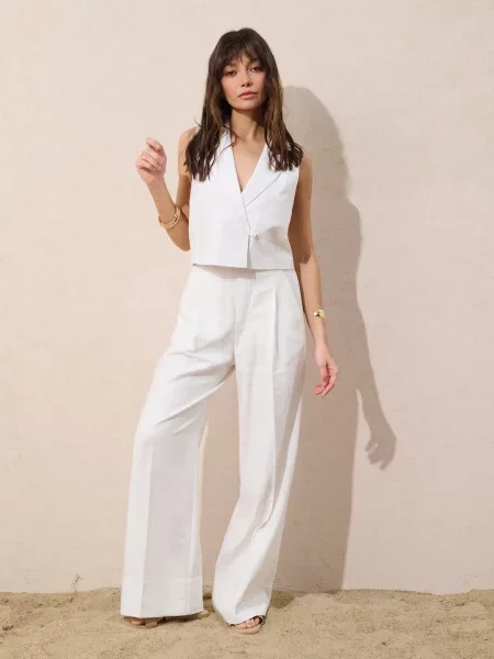 Костюмний жилет кремовий