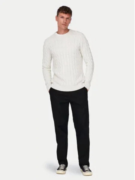 Only & Sons Svetr Écru Regular Fit