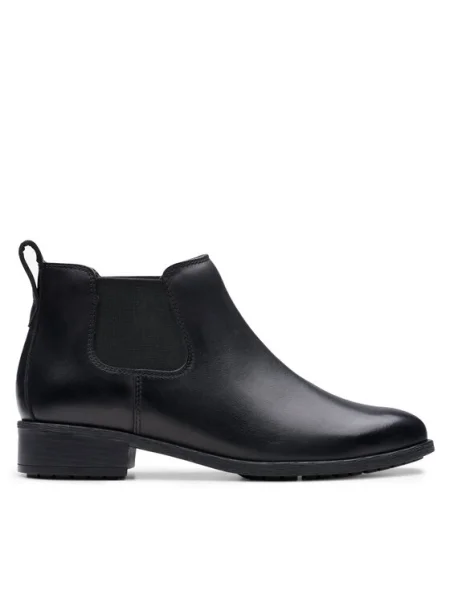 Clarks Боти тип челси Havisham Top черен
