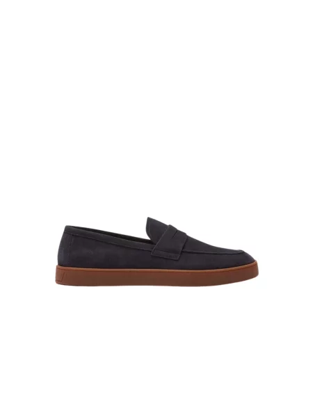 Sneakersy Scarosso skórzane niebieskie