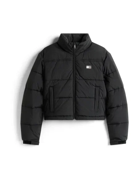 Tommy Jeans Geacă de primăvară-toamnă negru
