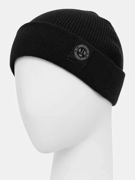 Armani Exchange beanie férfi gyapjú hozzáadásával kék