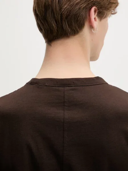 Vászon póló Calvin Klein barna