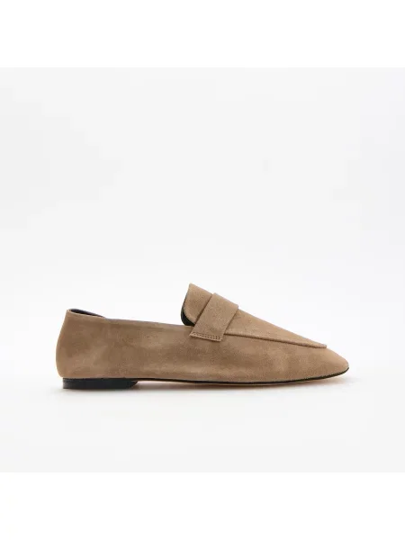 Reserved Velúr loafer cipő bézs