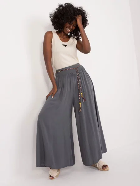 Pantaloni Fashionhunters gri