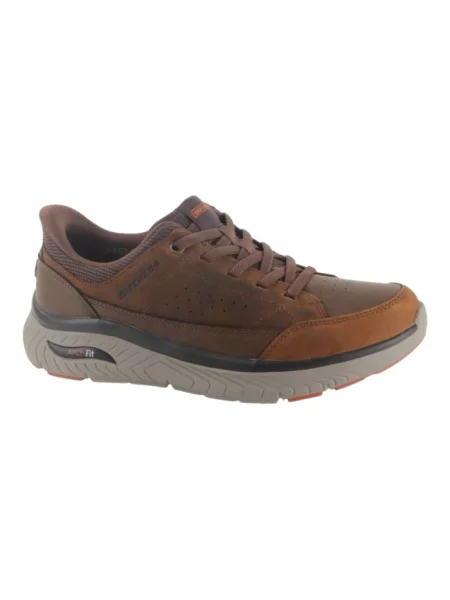 Sneakersy Skechers skórzane brązowe