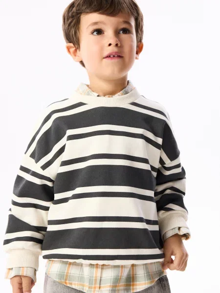 Reserved Oversized pamutban gazdag melegítőfelső krémszínű