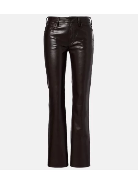 Hlače Citizens Of Humanity niski struk smeđa