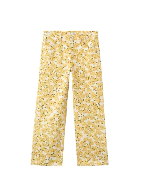 MANGO Jeans Amalfi galben lămâie / galben pastel / oliv alb