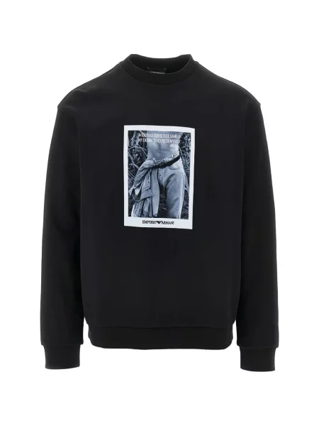 Hanorac Emporio Armani cu imagine negru