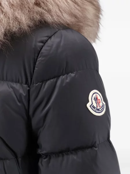 Kabát z ovčej kože Moncler čierna