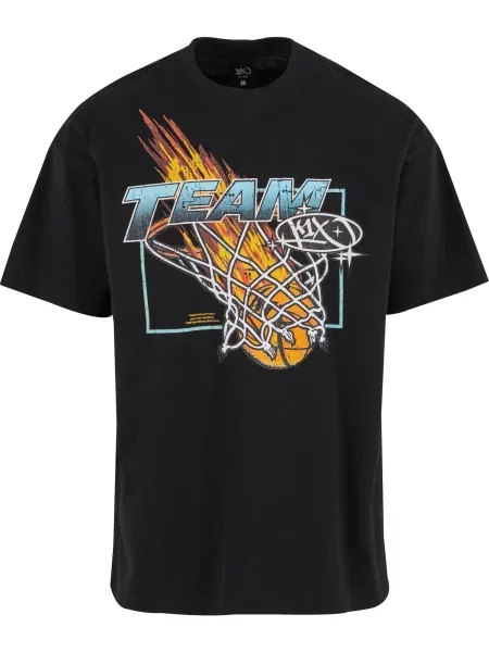 Tričko Basketball Comet světlemodrá / jasně oranžová / černá bílá