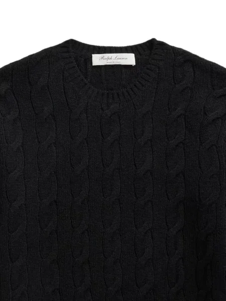 Pulover Ralph Lauren Purple Label din cașmir negru