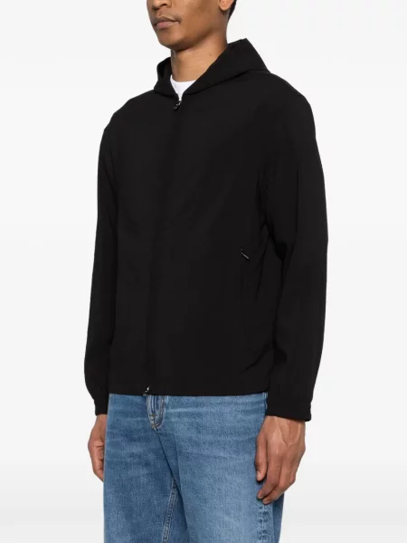 Geacă Emporio Armani cu glugă negru