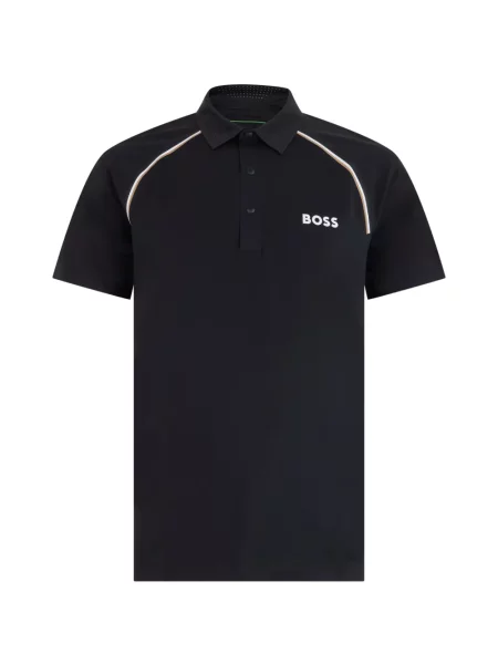 Tricou polo Boss cu imagine negru