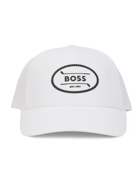 Czapka z daszkiem Boss do golfa biała