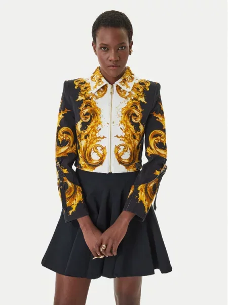 Versace Jeans Couture Шкіряна куртка чорний