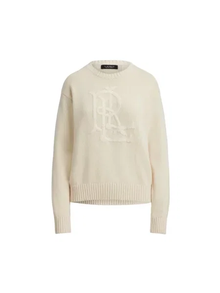 Długi sweter Ralph Lauren z długim rękawem beżowy
