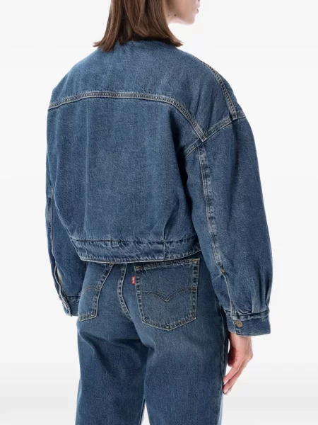 Levágott öves magas derekú szoknya Levi's® fekete
