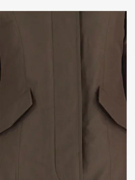 Palton Woolrich cu glugă maro