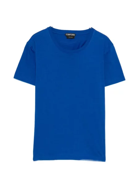 Tricou Tom Ford cu decolteu rotund albastru