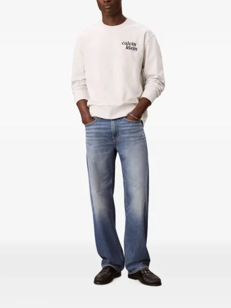 Kerek nyakú szvetter Calvin Klein nyomtatás