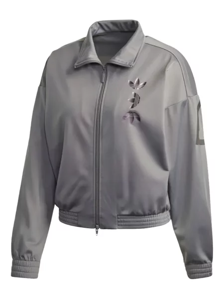 Велурен боди Adidas с принт на цветя розово