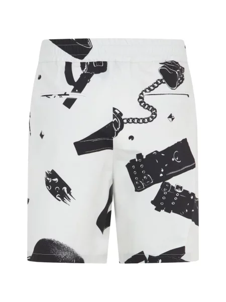 Pantaloni scurți Moschino cu imagine alb