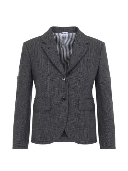 Sacou Thom Browne în carouri gri