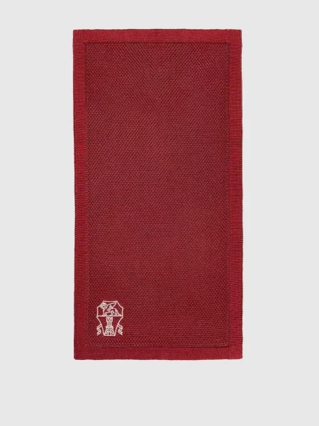Шелковый платок Brunello Cucinelli бордовый