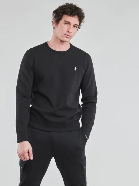 Pletená bežecká mikina Polo Ralph Lauren s výšivkou čierna