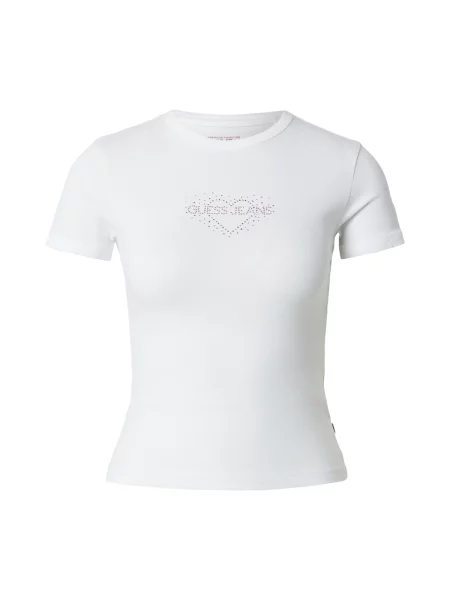 GUESS JEANS Tricou albastru / roz alb