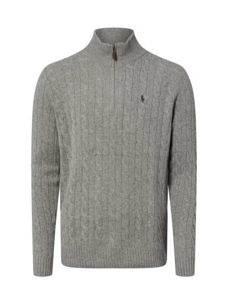 Sweter Ralph Lauren wełniany do golfa szary
