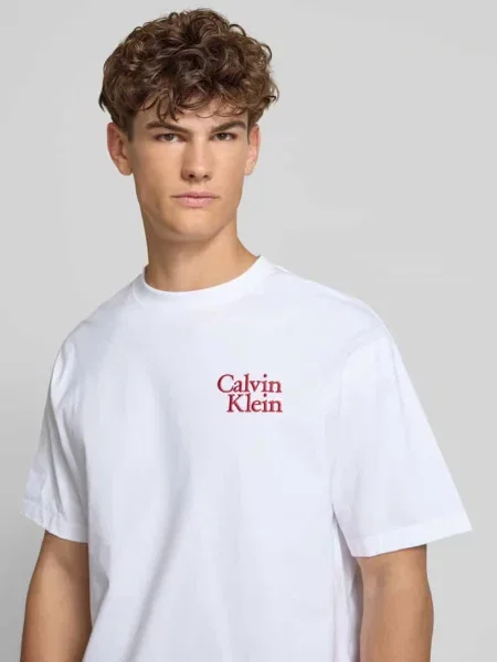 Calvin Klein Jeans t-shirt z aplikacją biały