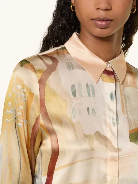 Lilienfels Bluzka Koszulowa Z Jedwabiu weiss czarna