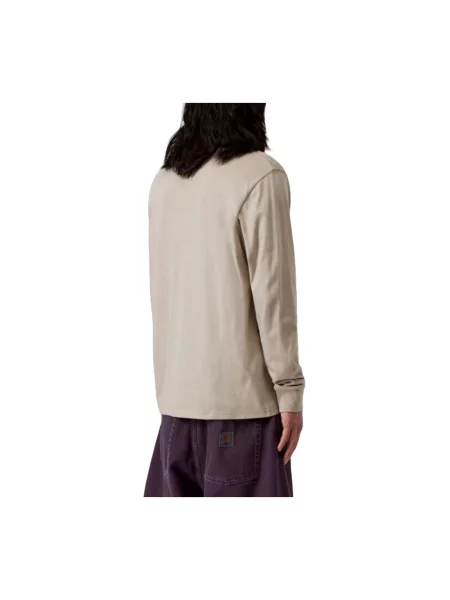 Bluzka z długim rękawem Carhartt Work In Progress z logo beżowa