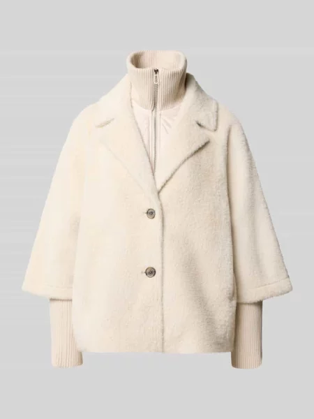 Kurtka z imitacji futra o kroju regular fit w efekcie 2 w 1 Tom Tailor beżowa
